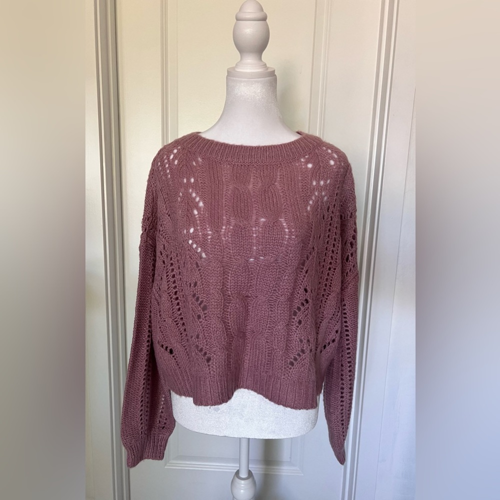 Pink knit sweater